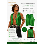 gilet paillettes vertes unisexe