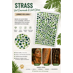 PLAQUE STRASS CAMAIEU VERT POUR VISAGE