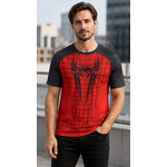 tee shirt homme homme araignee rouge et noir spiderman