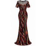ROBE LONGUE DIABLESSE PAILLETTES LUXES 3