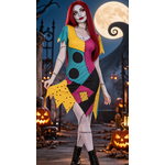DEGUISEMENT SALLY TIM BURTON ROBE EN JERSEY