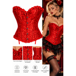 CORSET BROCHE ROUGE