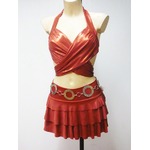 jupe-volants-metallisee-rouge-z