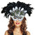 MASQUE VENITIEN PAILLETTES ARGENT ET PLUMES