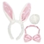 set de lapin rose et blanc