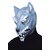 masque latex loup gris
