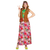 DEGUISEMENT ROBE LONGUE HIPPIE 70 PEACE AND LOVE WOODSTOCK