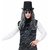 gilet gothique taffetas noir 2