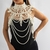 COLLIER PLASTRON M PERLES BLANCHES 7