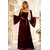 ROBE MEDIEVALE VELOURS BORDEAU
