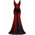 robe longues paillettes noires et rouges 1