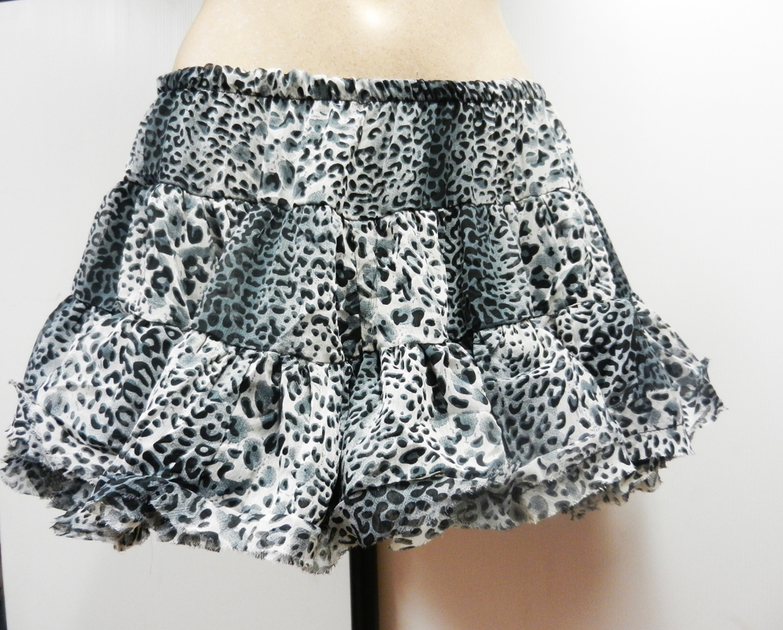 Jupe Bluegirl Folies Taille 38, Imprimé Léopard Et Lurex, Style Volant