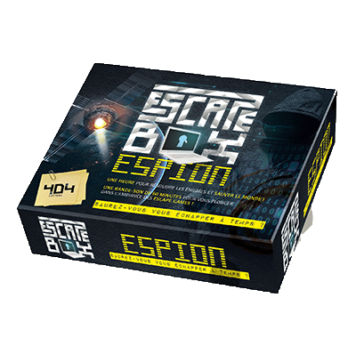 Escape box- Espion - Escape Games - Jeu de société d'évasion - Escape rooms - Great Escape - Medium transparent