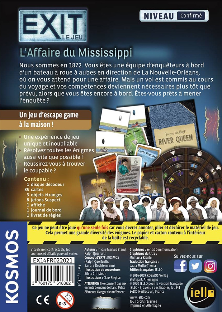 Laffaire du Mississipi - Exit Le Jeu - Escape Game - Great Escape - back