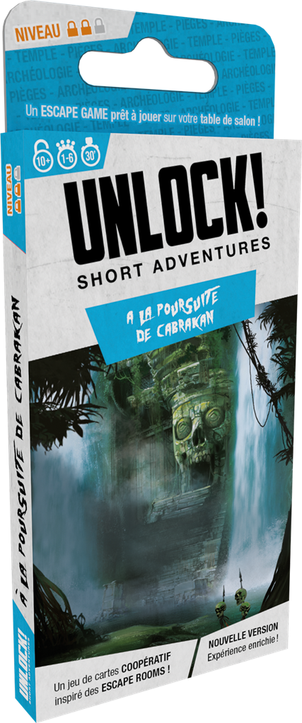 UNLOCK ! short adventures - A la poursuite de Cabrakan - Escape Games - Jeu de société Escape Games - Escape rooms - Great Escape - front droit