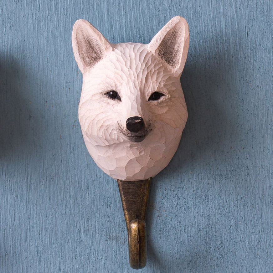 Portemanteau pour enfants Renard en bois personnalisable