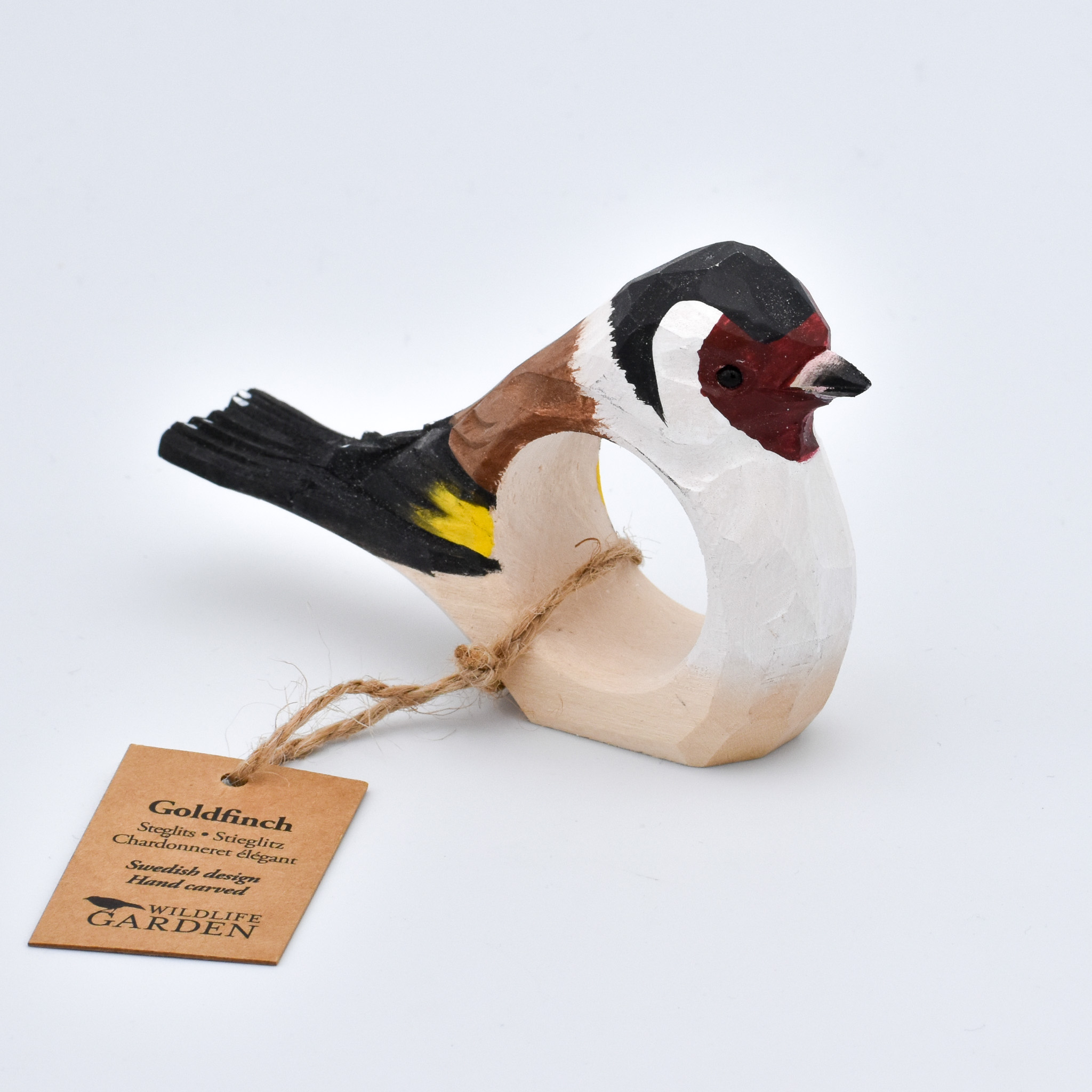 chardonneret-elegant-oiseau-sculpté-rond-de-serviette-maunakea