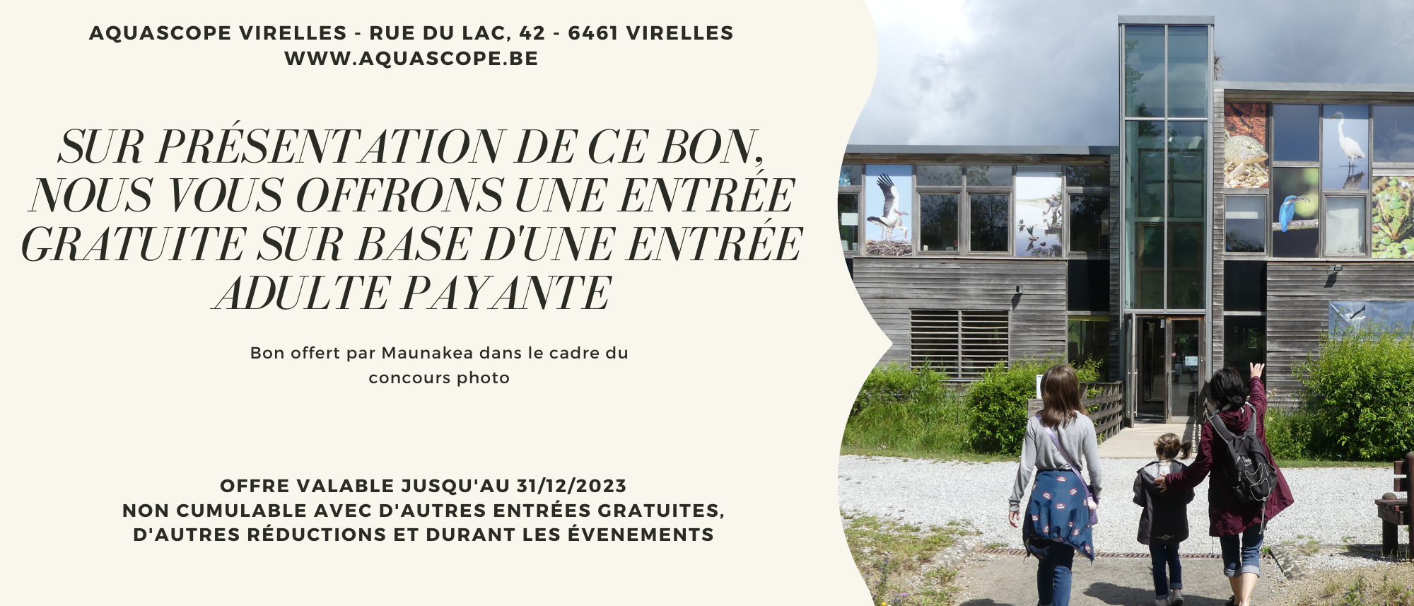 bon entree gratuite aquascope virelles concours maunakea