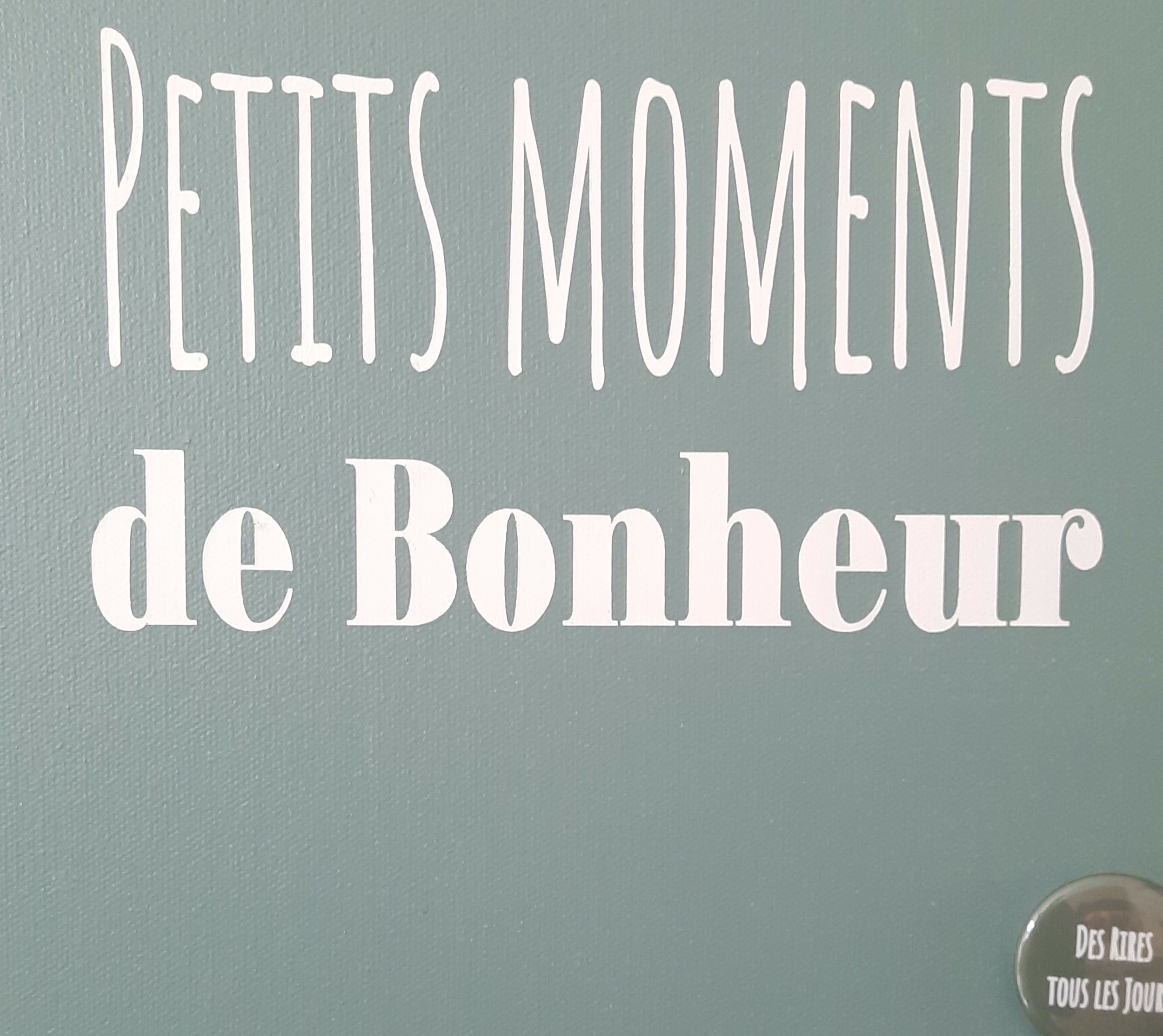 les murs murmurent 50x70 les petits moments de bonheur vert deau 3