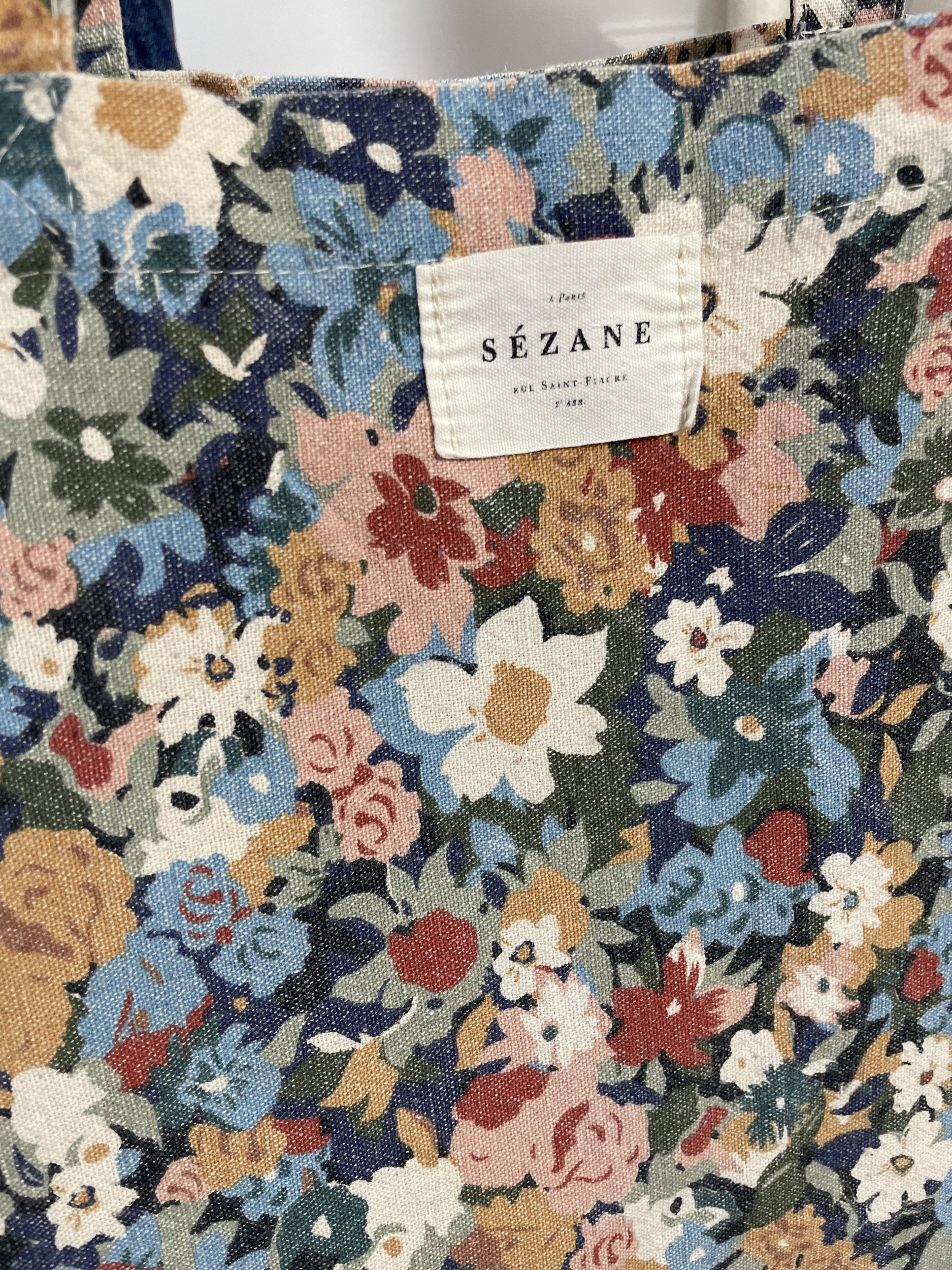 Tote bag Sezane Fleurettes multicolores 5