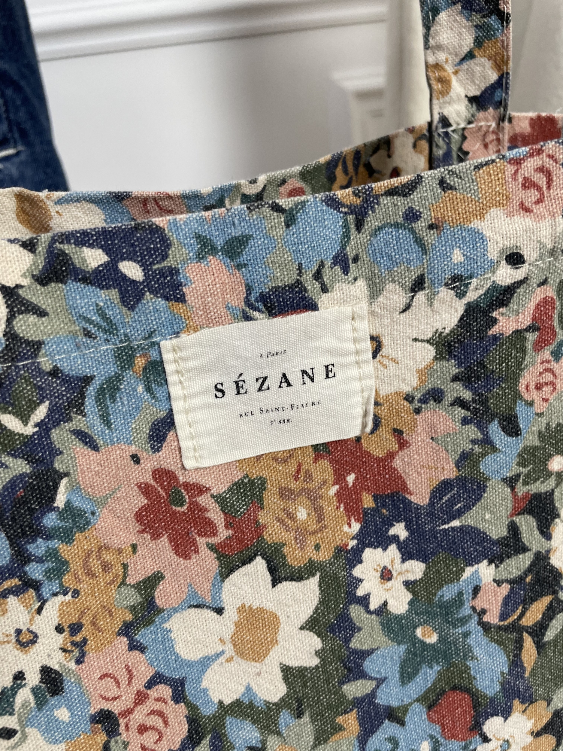 Tote bag Sezane Fleurettes multicolores 4