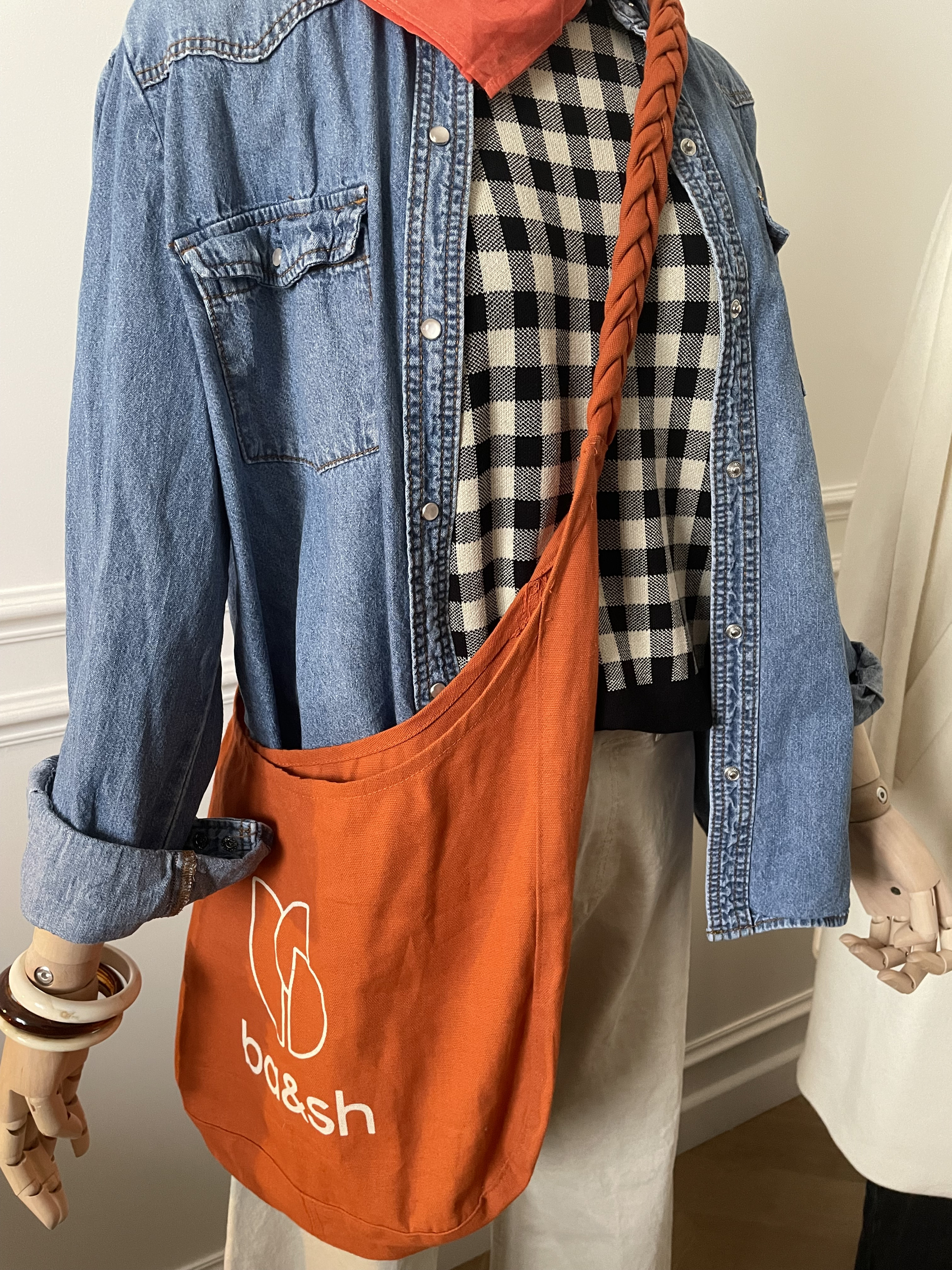 Tote Bag Bandoulière Ba&amp;sh Orange 1