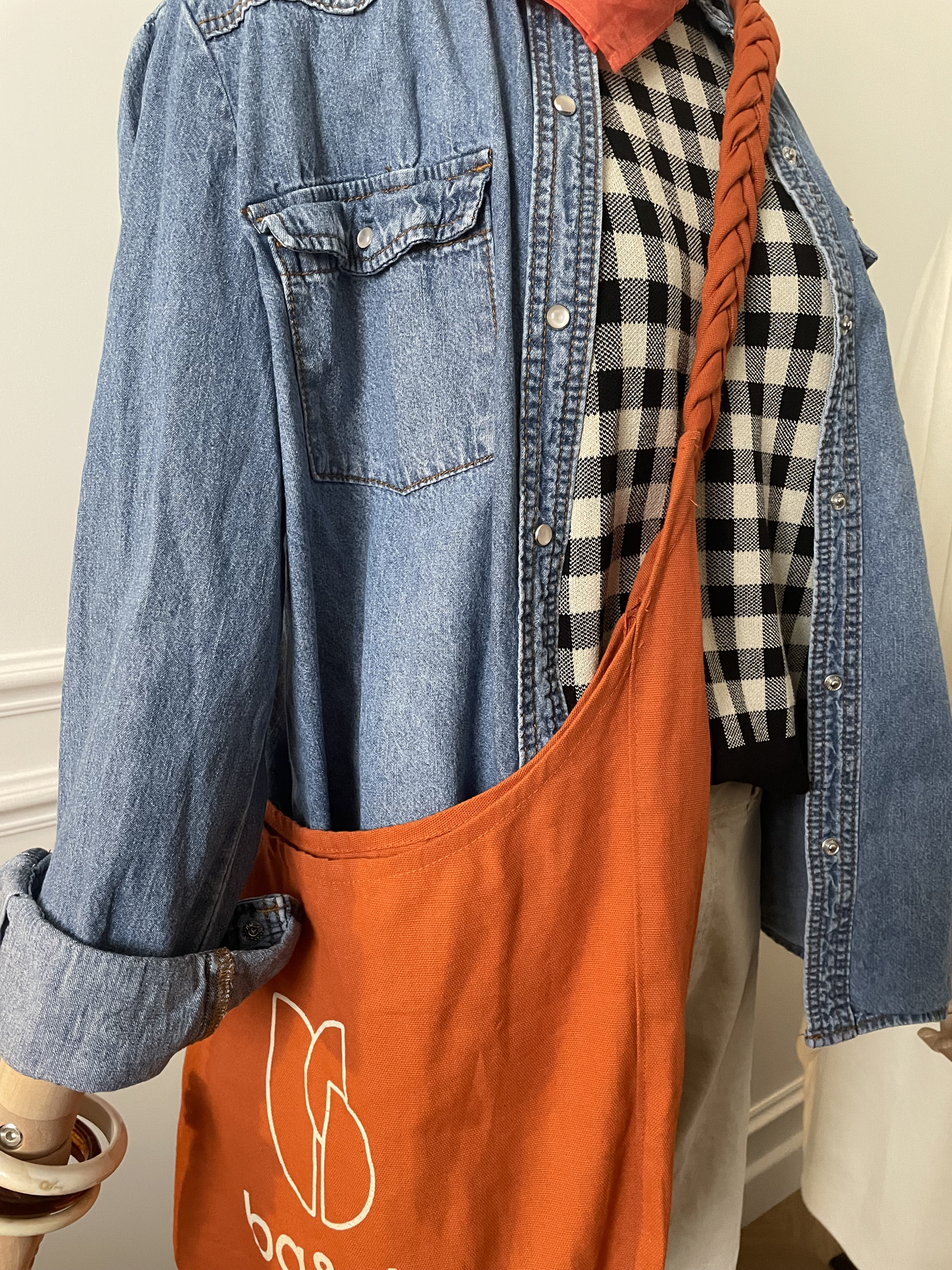 Tote Bag Bandoulière Ba&amp;sh Orange 2