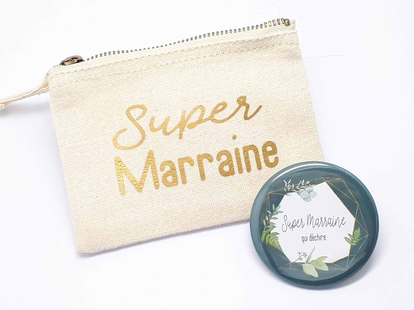 Pochette et Miroir assortis Mod le Chic Super Marraine