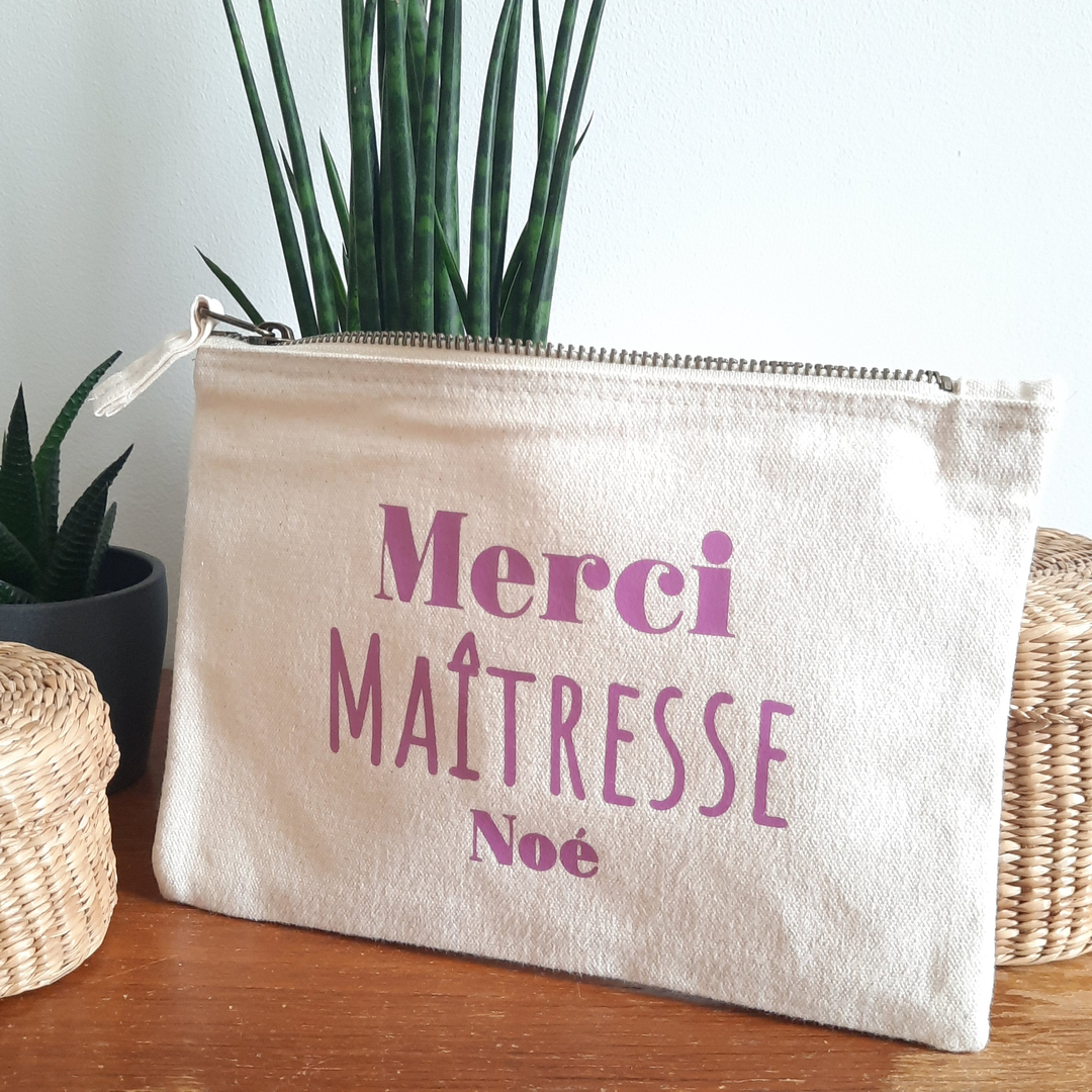 Pochette personnalisable Merci Ma tresse Violet