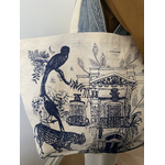 Tote bag Sézane Beige Bleu 4