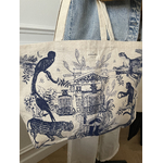 Tote bag Sézane Beige Bleu 2