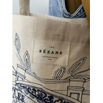 Tote bag Sézane Beige Bleu 3