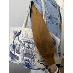 Tote bag Sézane Beige Bleu 7