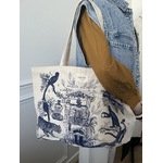 Tote bag Sézane Beige Bleu 5
