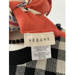 Foulard Sézane Rouge Bleu Coton  2