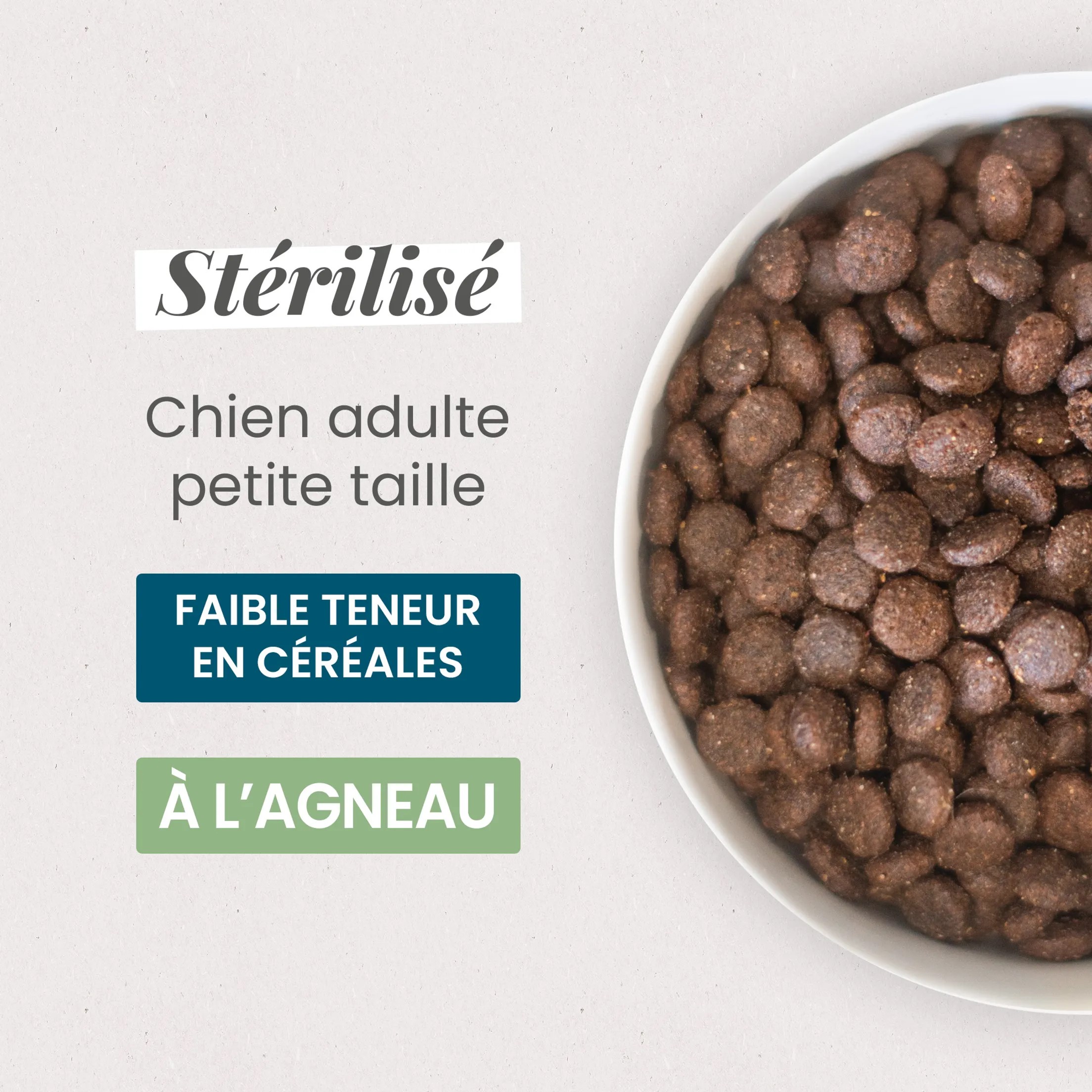 Croquettes Light Super Premium pour chien stérilisé de petite taille (10kg)2