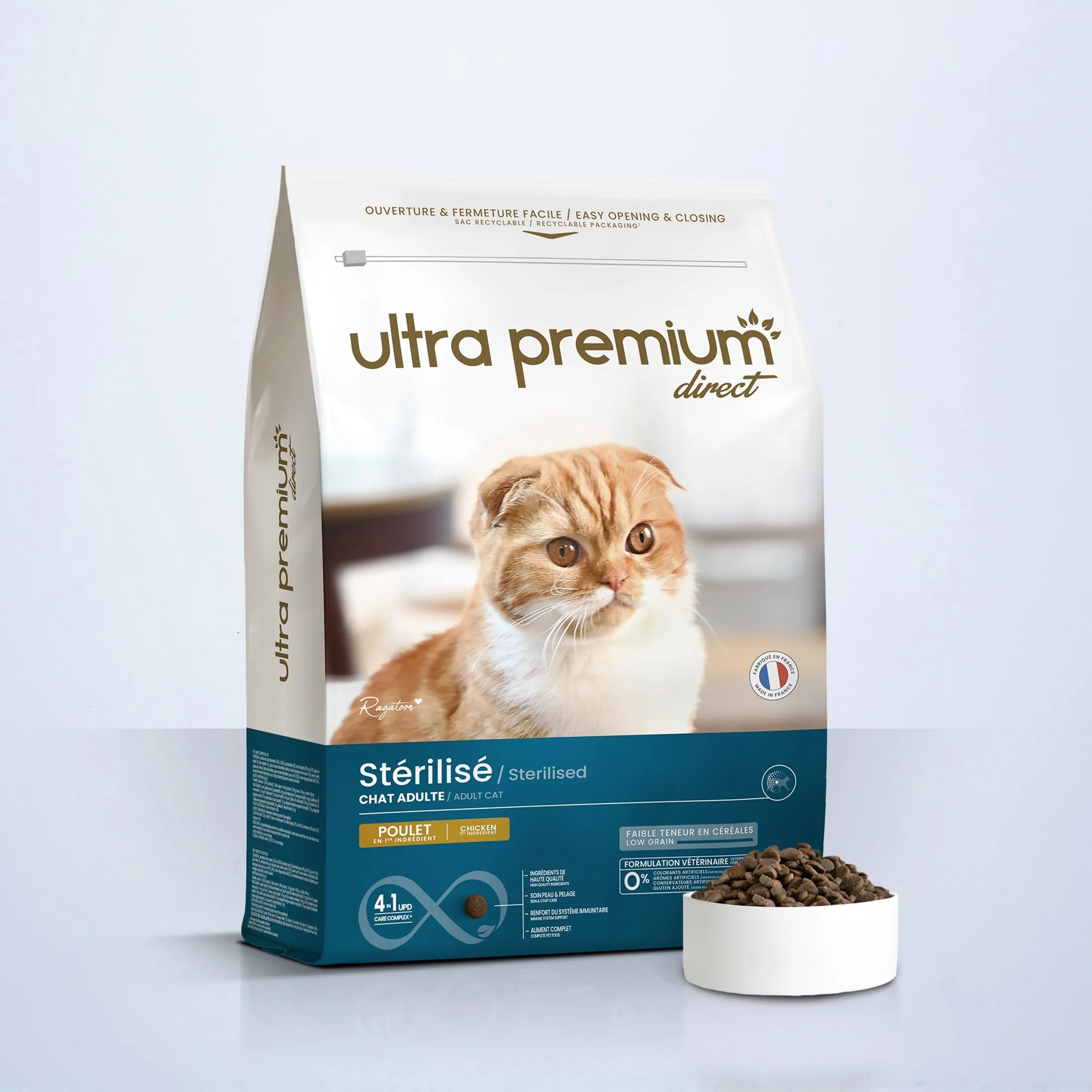 Croquettes Light pour Chat Stérilisé Poulet &amp; Riz