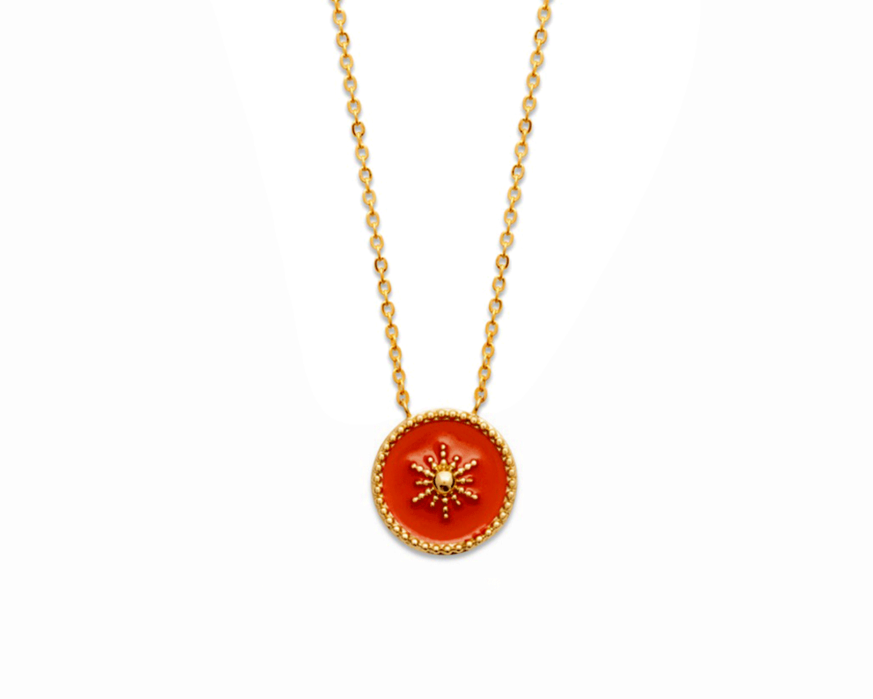 collier or et rouge collier or et rouge