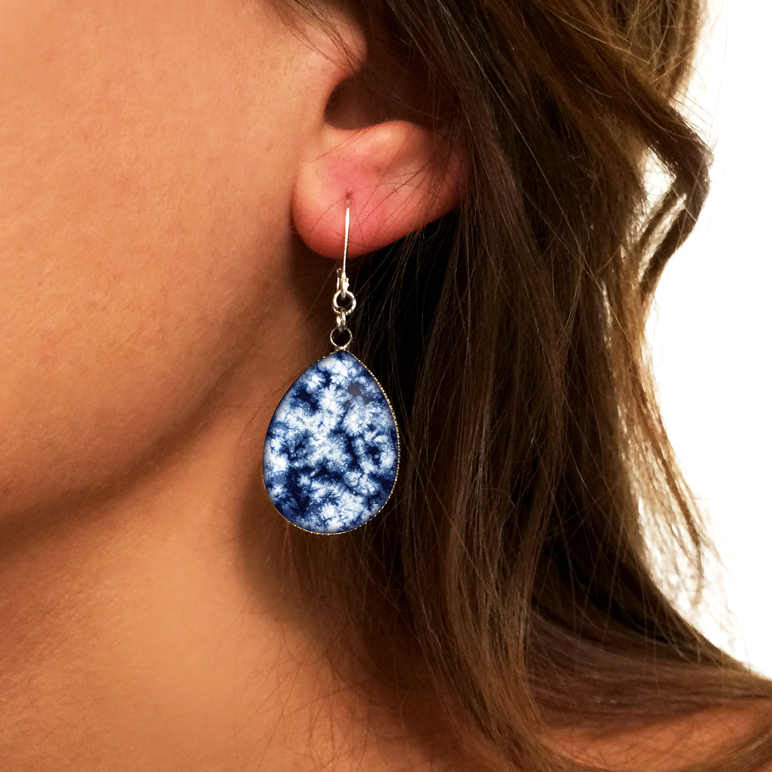 Boucles d'oreilles Amaryllis bleue
