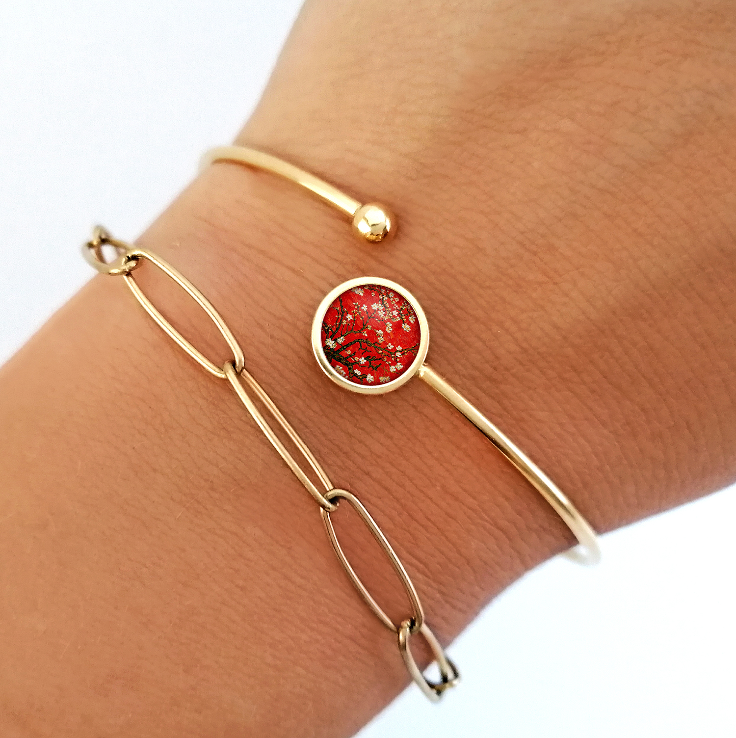 bracelet femme rouge bykloe bijoux