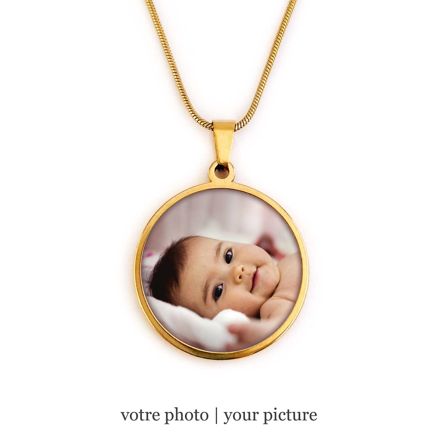 collier photo bijoux personnalisés bykloe