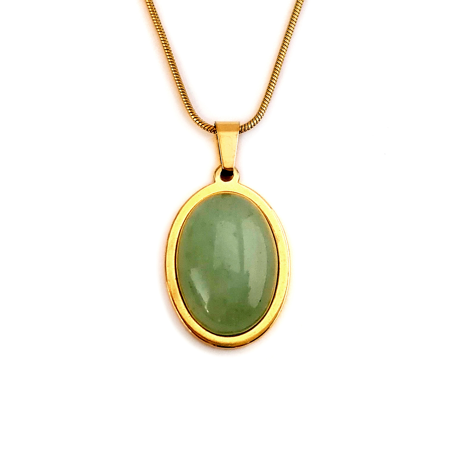 collier pierre aventurine bykloe bijoux