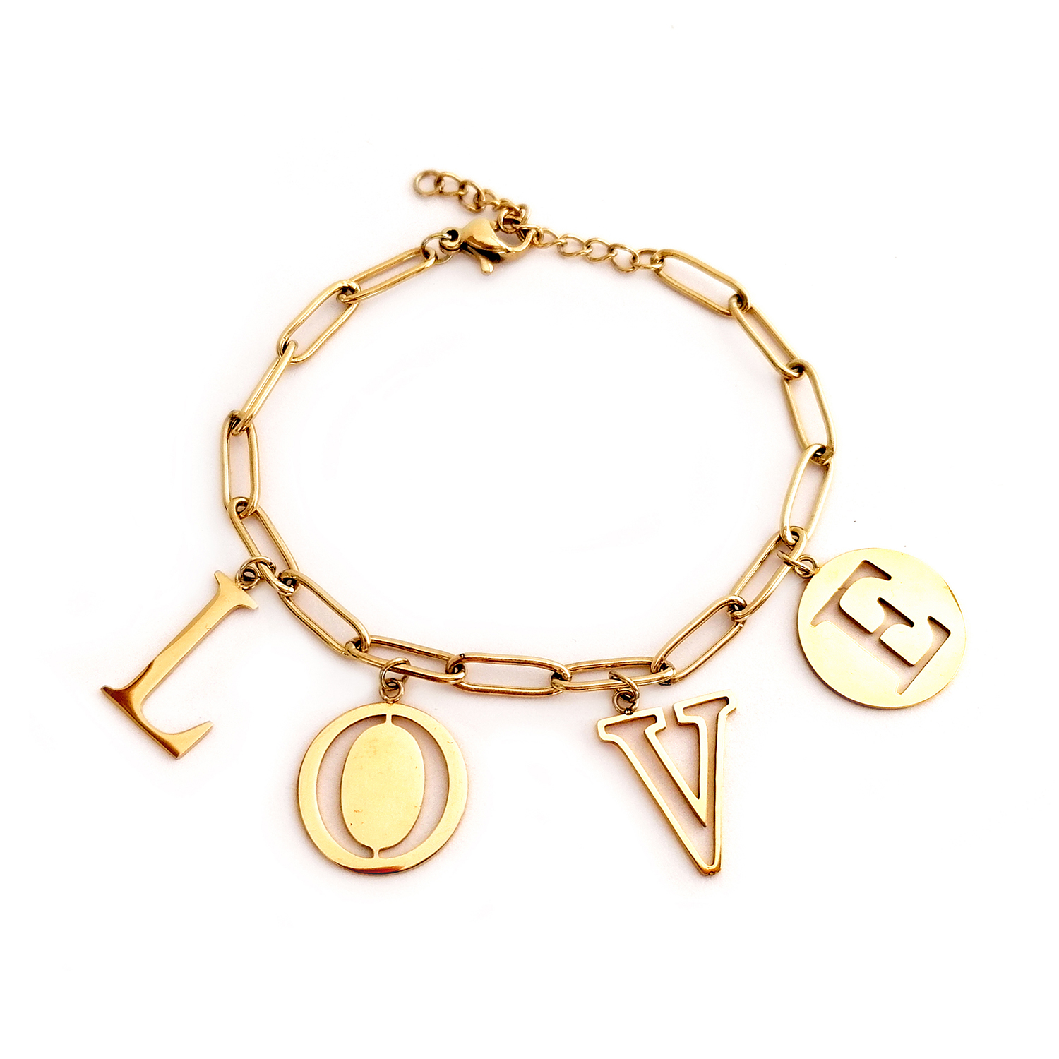 bracelet lettre love bykloe bijoux