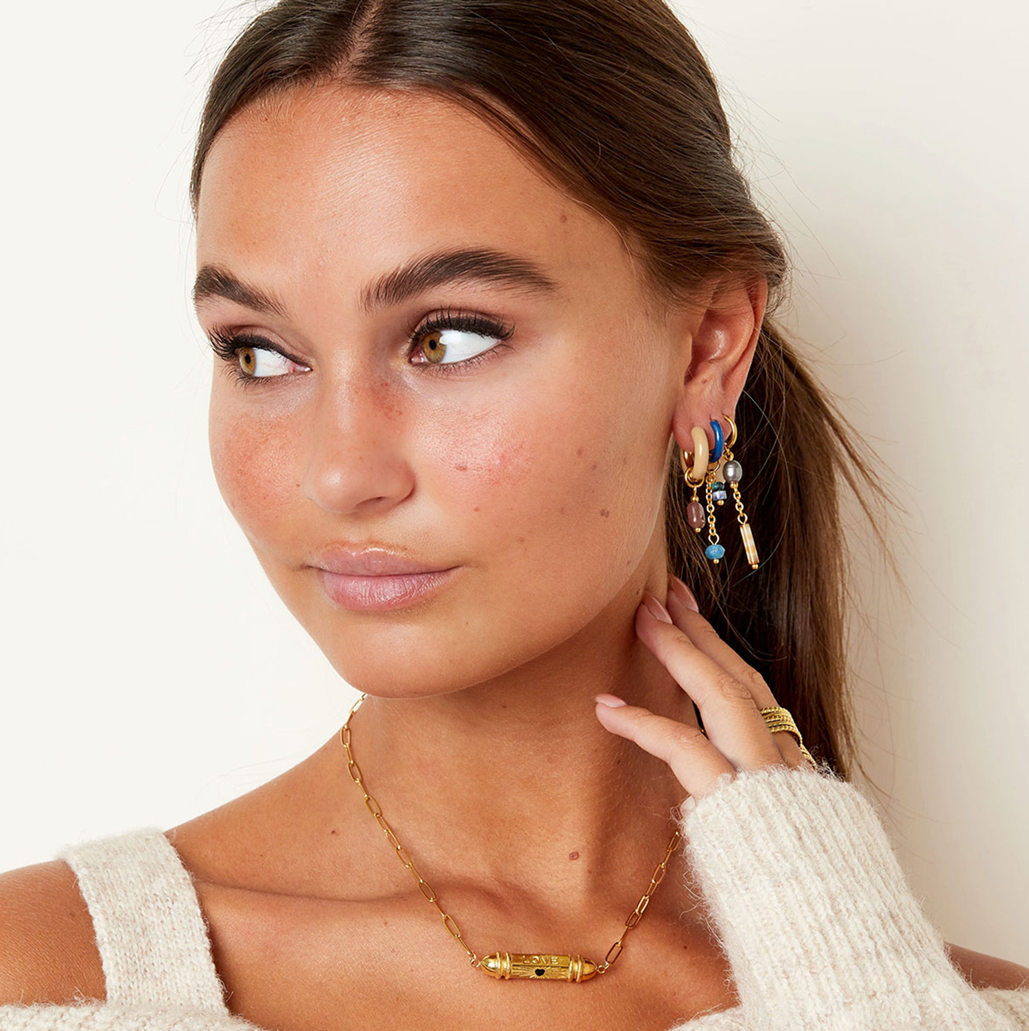 Boucles doreilles perle pendantes bykloe bijoux