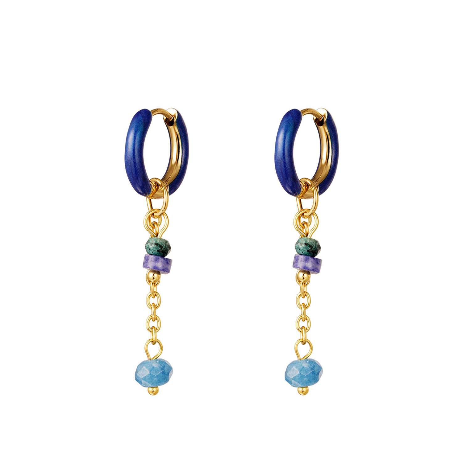 Boucles d'oreilles perle pendantes bykloe bijoux