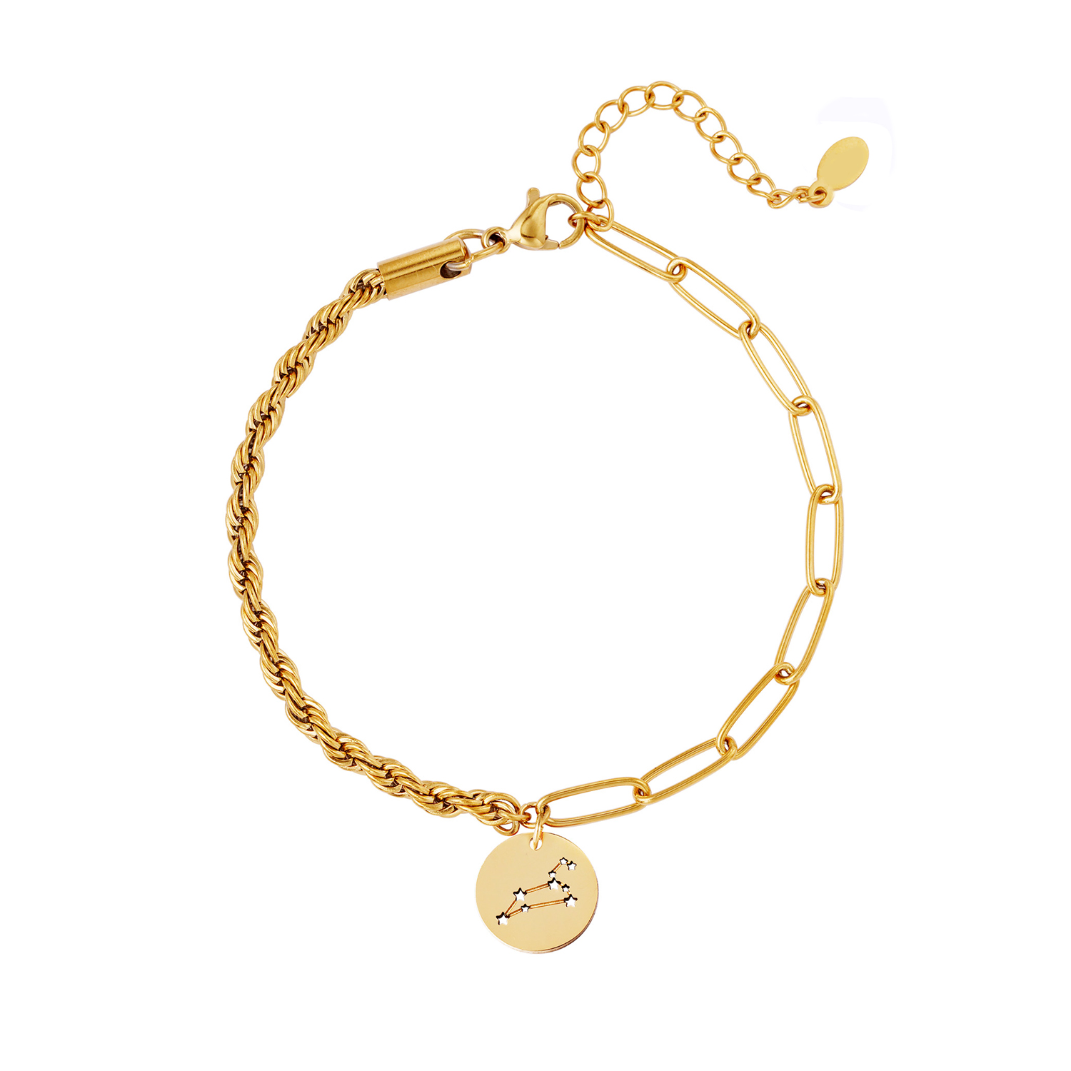bracelet signe astrologique lion bykloe bijoux