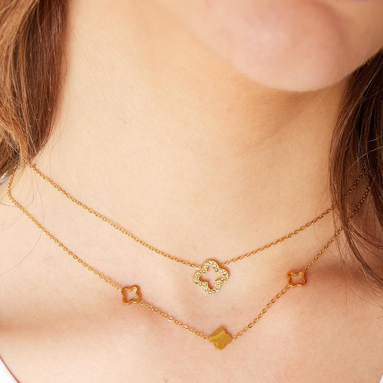 collier trefle bykloe bijoux