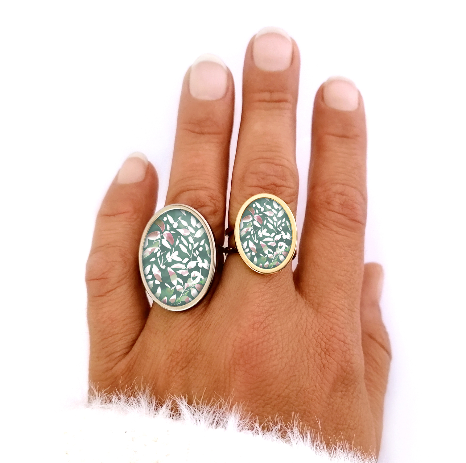 bague fantaisie vert bykloe bijoux