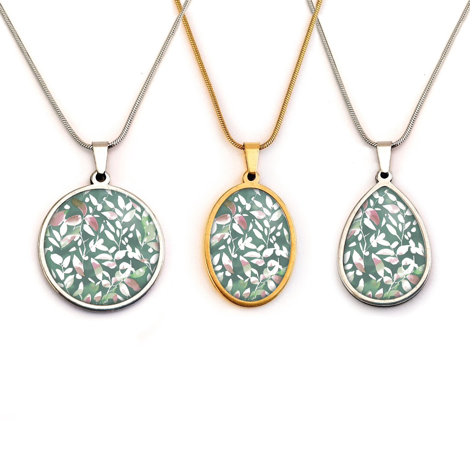 collier pendentif vert bykloe bijoux