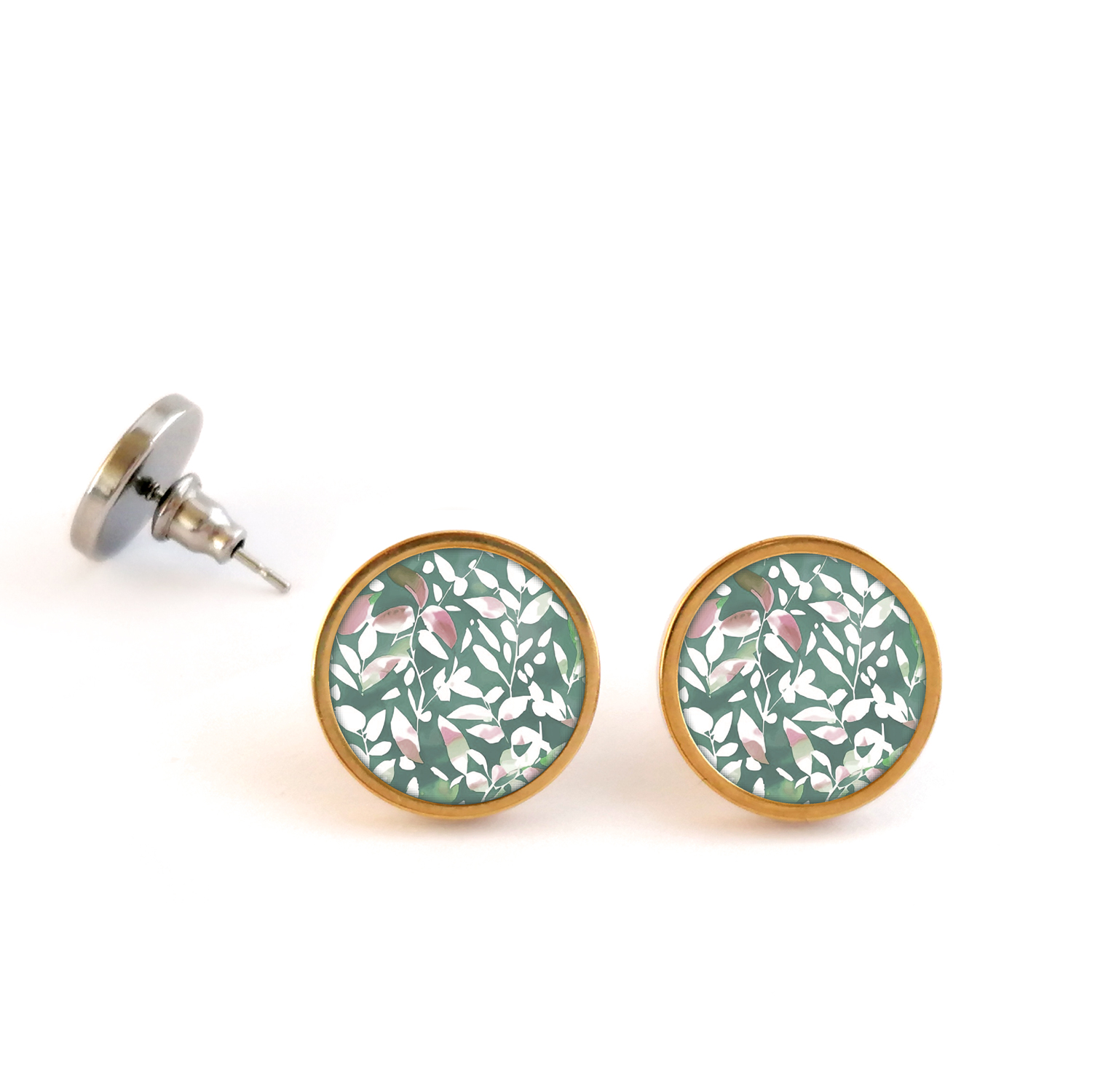 boucles doreilles fantaisie vertes bykloe bijoux
